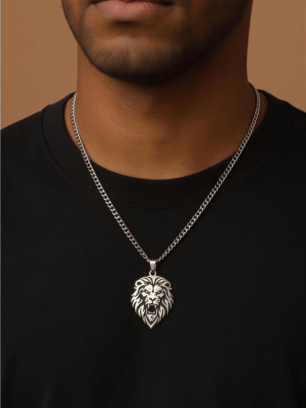ON SALE GOING FAST !!!Fashion Nova Silver Lion Head Chain Necklace